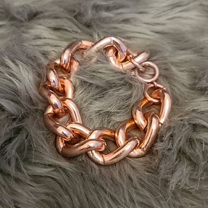 Pink Metal Chain Bracelet